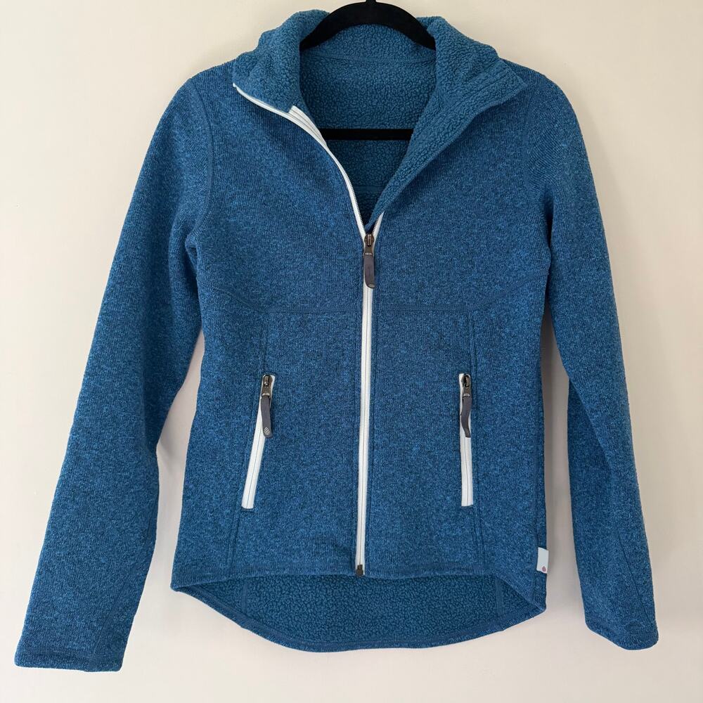 Stio Zip Up Sweatshirt Heathered Blue Outdoor Gorpcore Hiking